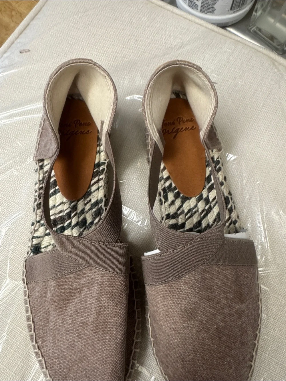 Women’s Taupe Espadrille Slip-On Sandals